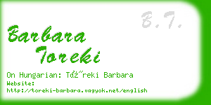 barbara toreki business card